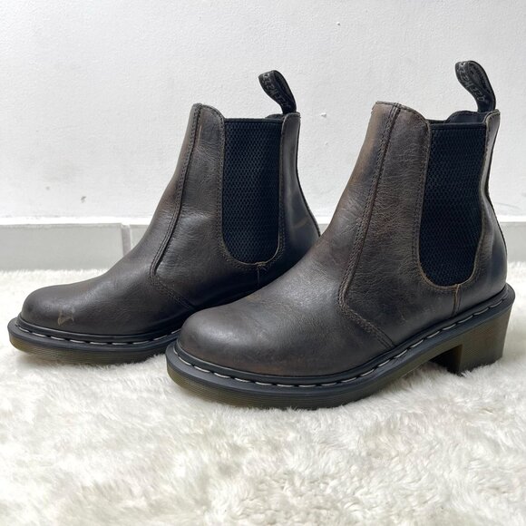 Dr. Martens Brown Ankle Boots - Picture 1 of 14